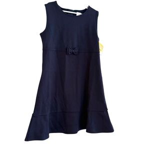Gymboree Navy Blue School Uniform Dress Girls Size 10 Ruffle Jumper Sleeveless